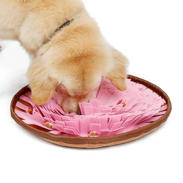 Naiyafly Pet Felt Cloth Leak Food Anti Choking Bowl Mat Dogs Cats Snuffle  Bowl Mat Costing Energy Slowing Feeding Intelligence Mat 