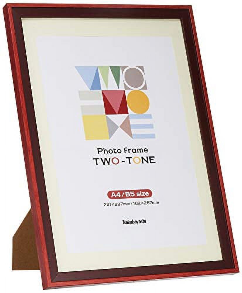 Nakabayashi Twotone Photo Frame A4 / B5 Red FTMS411R// Stand