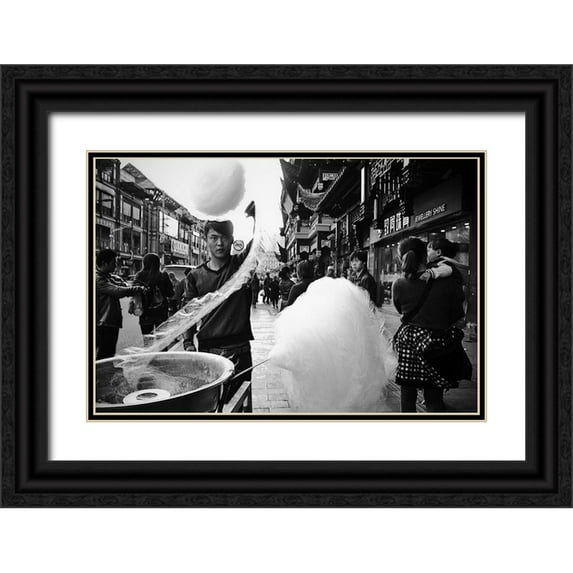 Nakada, Hiroyuki 18x13 Black Ornate Wood Framed with Double Matting Museum Art Print Titled - Shanghai,China.2013.