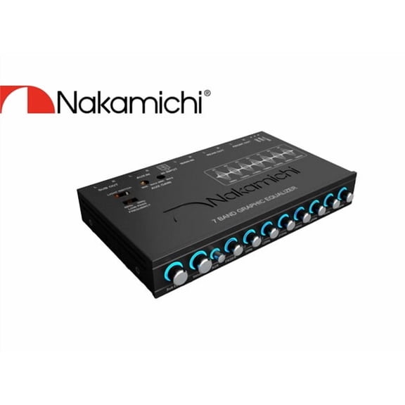 Nakamichi EQZ1825 7 Band 1 Din Space Car Audio Stereo Equalizer with Sub Out Plus Four Channel Control