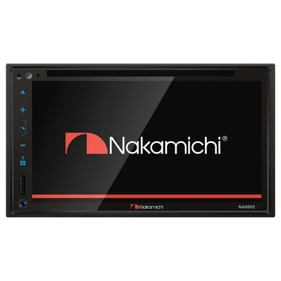 Nakamichi NM-NA6605 NA6605 6.8" Double-DIN DVD Receiver with Bluetooth and Apple CarPlay Android Auto