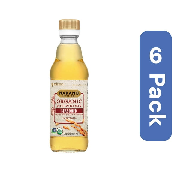Nakano Organic Rice Vinegar Seasoned 12 oz (Pack Of 6)