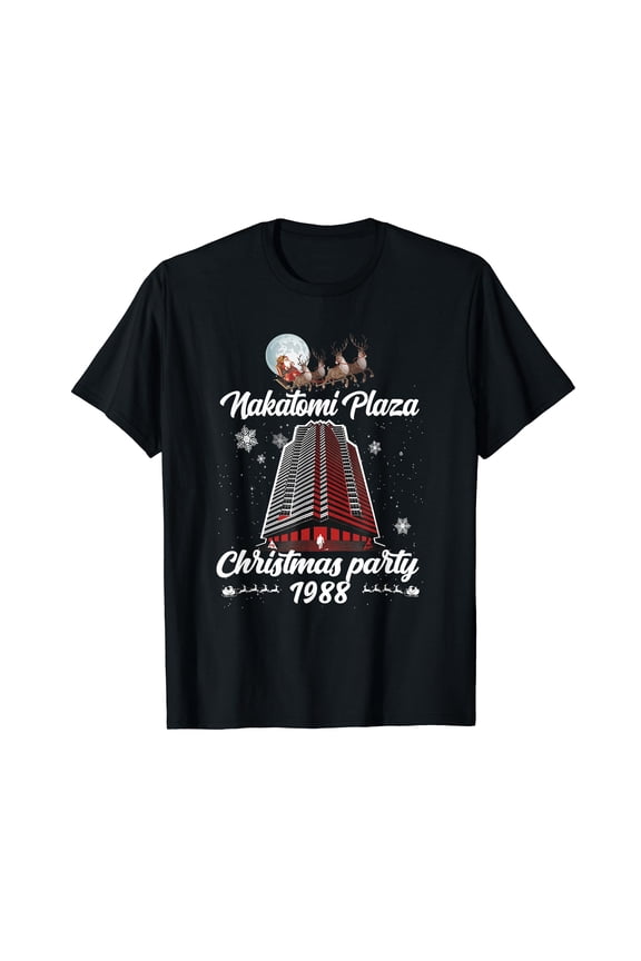 Nakatomi_Plaza 1988 Christmas Party Black T-Shirt