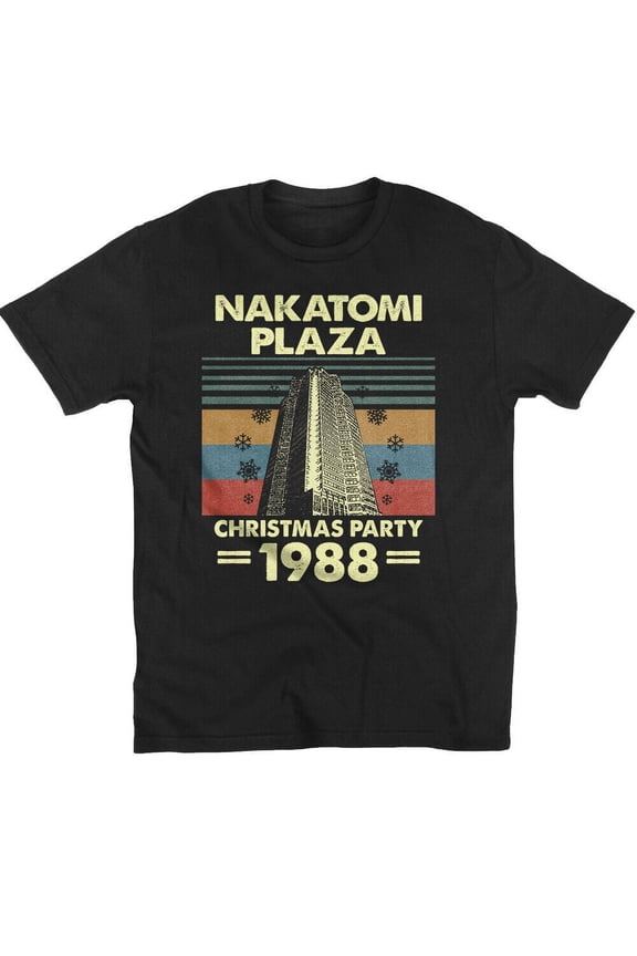Nakatomi Plaza Christmas Party Funny Vintage Graphic Unisex T-Shirt V2