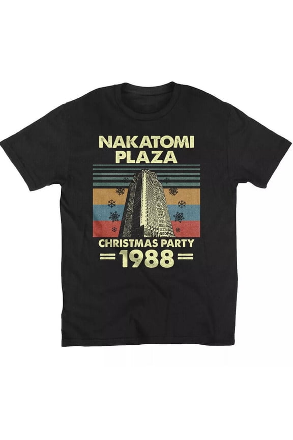 Nakatomi Plaza Christmas Party Funny Vintage Graphic Unisex T-Shirt V2