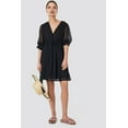 thumbnail image 1 of Nakd Plunge V-Neck Chiffon Dress Black, 1 of 5