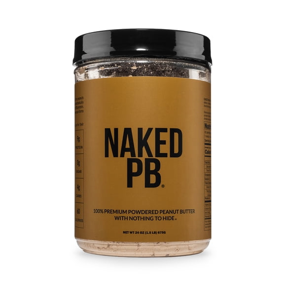 Naked 1.5 LB Powdered Peanut Butter from US Farms Bulk, Only 1 Ingredient - Roasted Peanuts, Vegan, No Additives, Preservative Free, No Salt, No Sugar - 45 Servings - NAKED PB