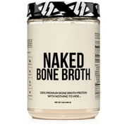 Naked Bone Broth - Beef Bone Broth Protein Powder - 20G Protein, Only 1 Ingredient - Gut Health And Joint Supplement - Unflavored - No Gmo, Gluten, Or Soy - 1 Pound