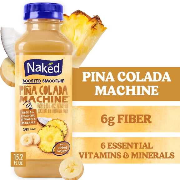 Naked Boosted Smoothie Pina Colada Machine, 15.2 fl oz Bottle