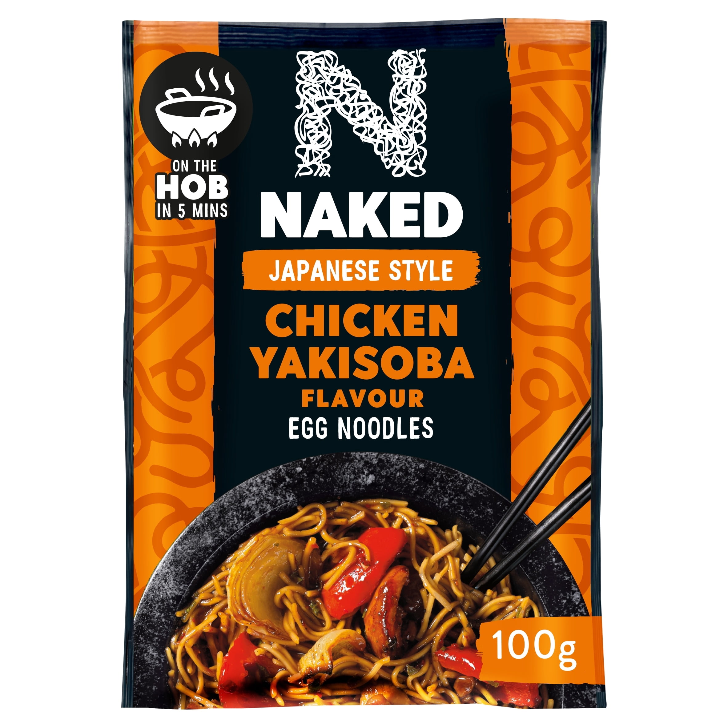 Naked Chicken Yakisoba Noodles 100G, Imported from Britain