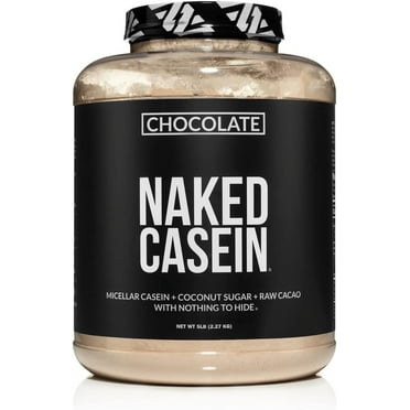 Naked Chocolate Casein - Chocolate Micellar Casein Protein - 5 Pound Bulk, Gmo-Free, Gluten-Free, Soy-Free, Preservative-Free - Stimulate Muscle Growth - Enhance Recovery - 60 Servings