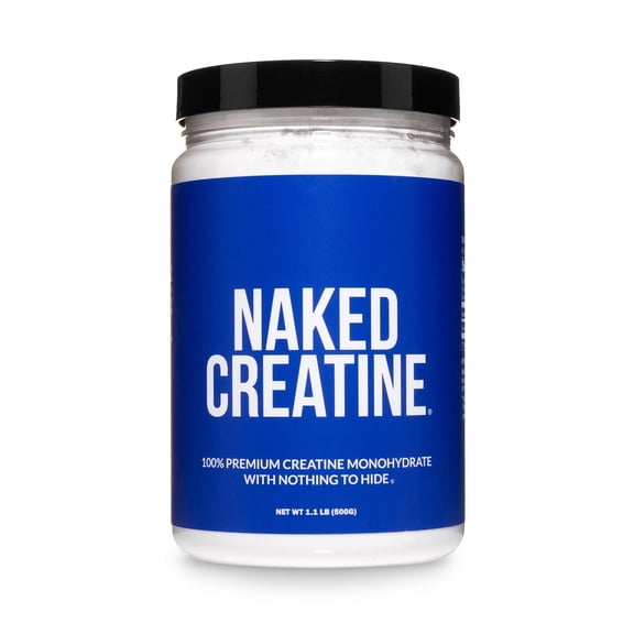Naked Creatine Monohydrate, Unflavored Micronized Creatine Powder Supplement, 100 Servings