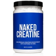 Naked Creatine Monohydrate, Unflavored Micronized Creatine Powder Supplement, 100 Servings