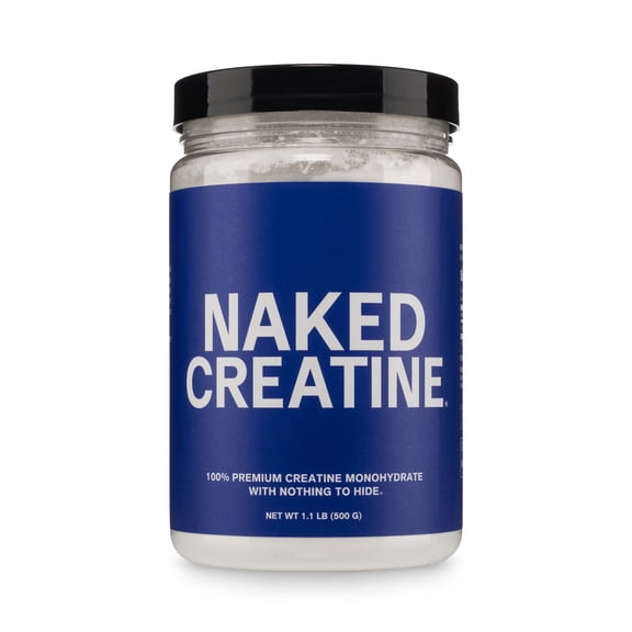Naked Creatine Monohydrate, Unflavored Micronized Creatine Powder Supplement, 100 Servings