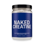 Naked Creatine Monohydrate, Unflavored Micronized Creatine Powder Supplement, 100 Servings