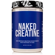 Naked Creatine Monohydrate, Unflavored Micronized Creatine Powder Supplement, 1KG 200 Servings