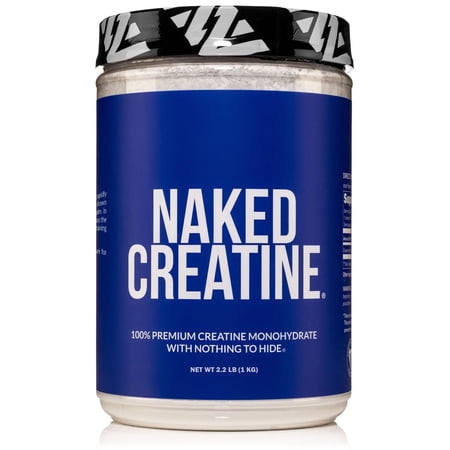 Naked Creatine Monohydrate, Unflavored Micronized Creatine Powder Supplement, 1KG 200 Servings