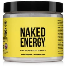 Naked Energy - All Natural Pre Workout Powder for Men and Women, Vegan Friendly, Unflavored, No Added Sweeteners, Colors or Flavors - 50 Servings