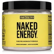 Naked Energy - Stim Free Pre Workout Caffeine Free, For Men And Women, Vegan Friendly, No Artificial Sweeteners, Colors Or Flavors - 50 Servings