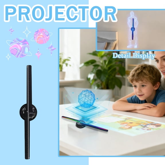 -Eye 3D Hologram Fan Projector - Us Plug, High-Definition Visual Display, Easy Installation - For Home Entertainment, Store Advertising, Event Decoration, Office Promotion