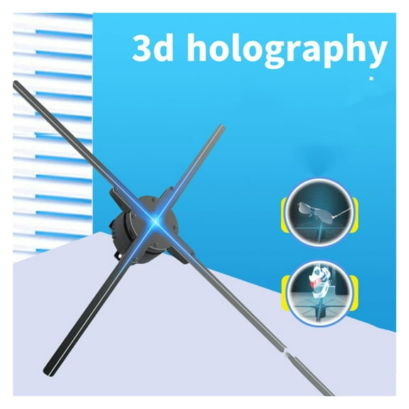 Naked Eye 3D Holographic Advertising Machine 70cm Fan Outdoor Advertising Screen Stereo Imaging Led Projection Lamp Wall Hanging Suspension ,Holographic Video Projector