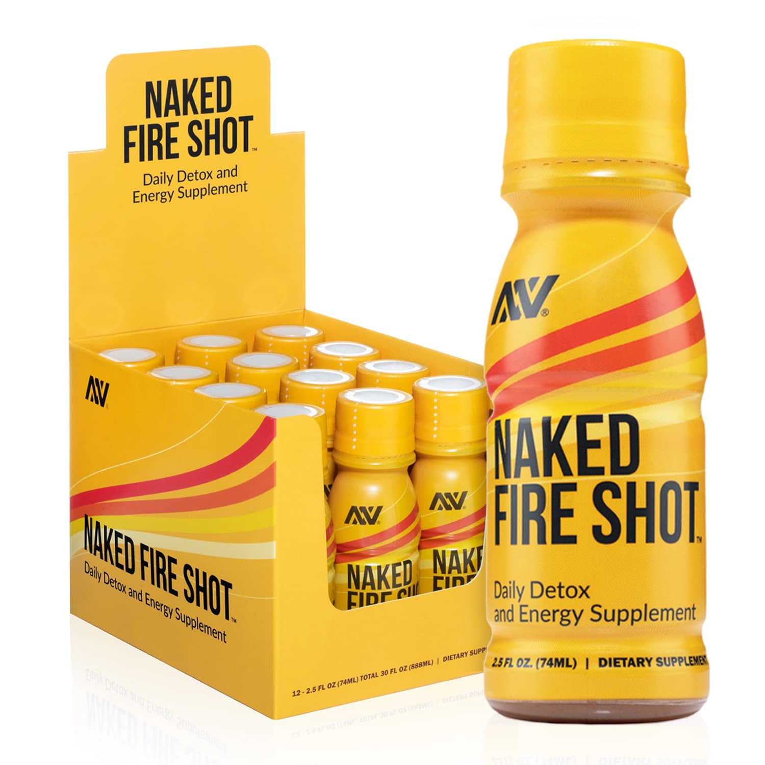 Naked Fire Shot Natural Energy Shots, Ginger Root, Raw Apple Cider