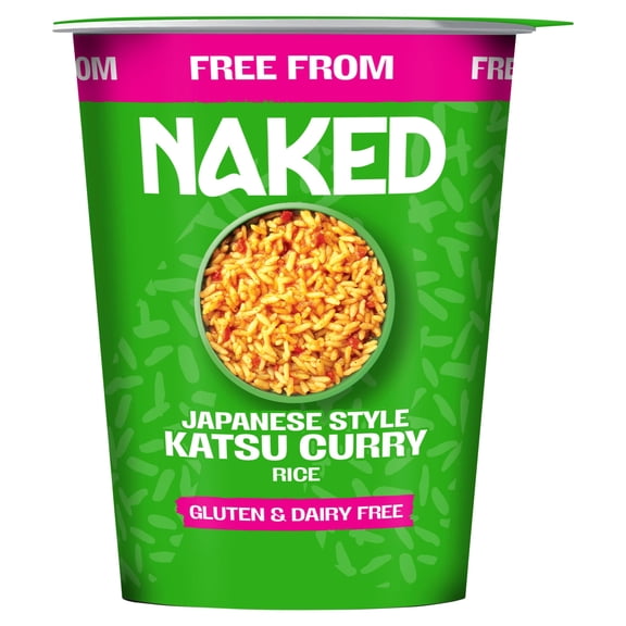 Naked Free From Katsu Curry Long Grain Rice 78G, Imported from Britain