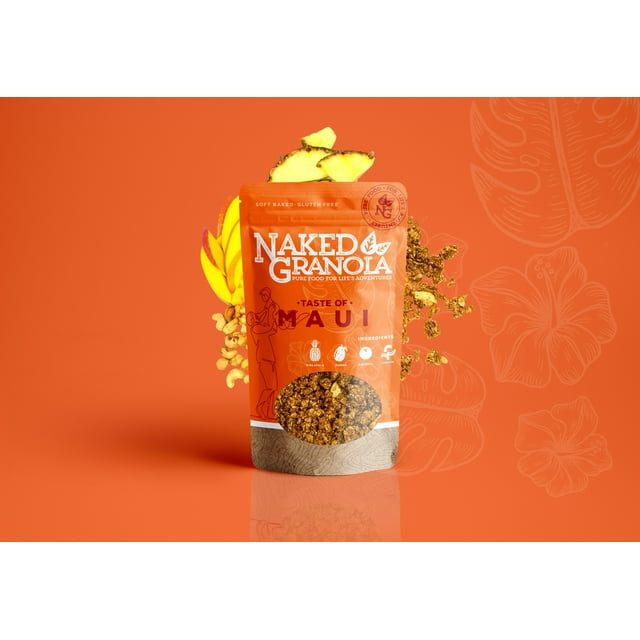 Naked Granola, Whole Grain Granola, Taste of Maui - Pack contains six 11oz bags
