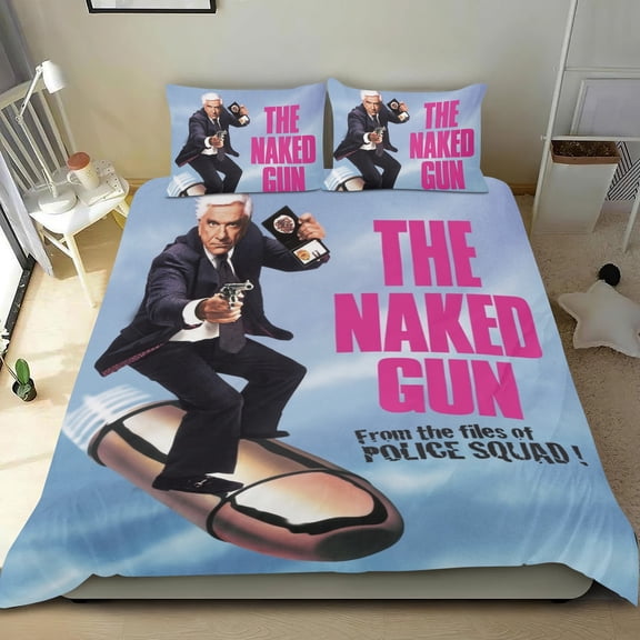 The Naked Gun Themed Bed Sheet Set Three Piece Set 36x75 In ches Comfortable And Skin Friendly Unique Design Creating A Star Studded Night Home Decor Gifts For Family Friends fans