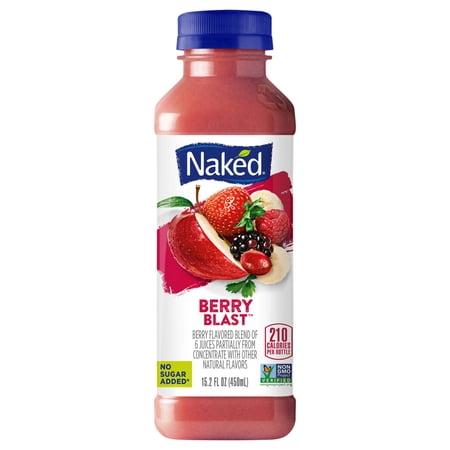 Naked Juice Berry Blast Flavored 100% Fruit Smoothie Blend, 15.2 fl oz