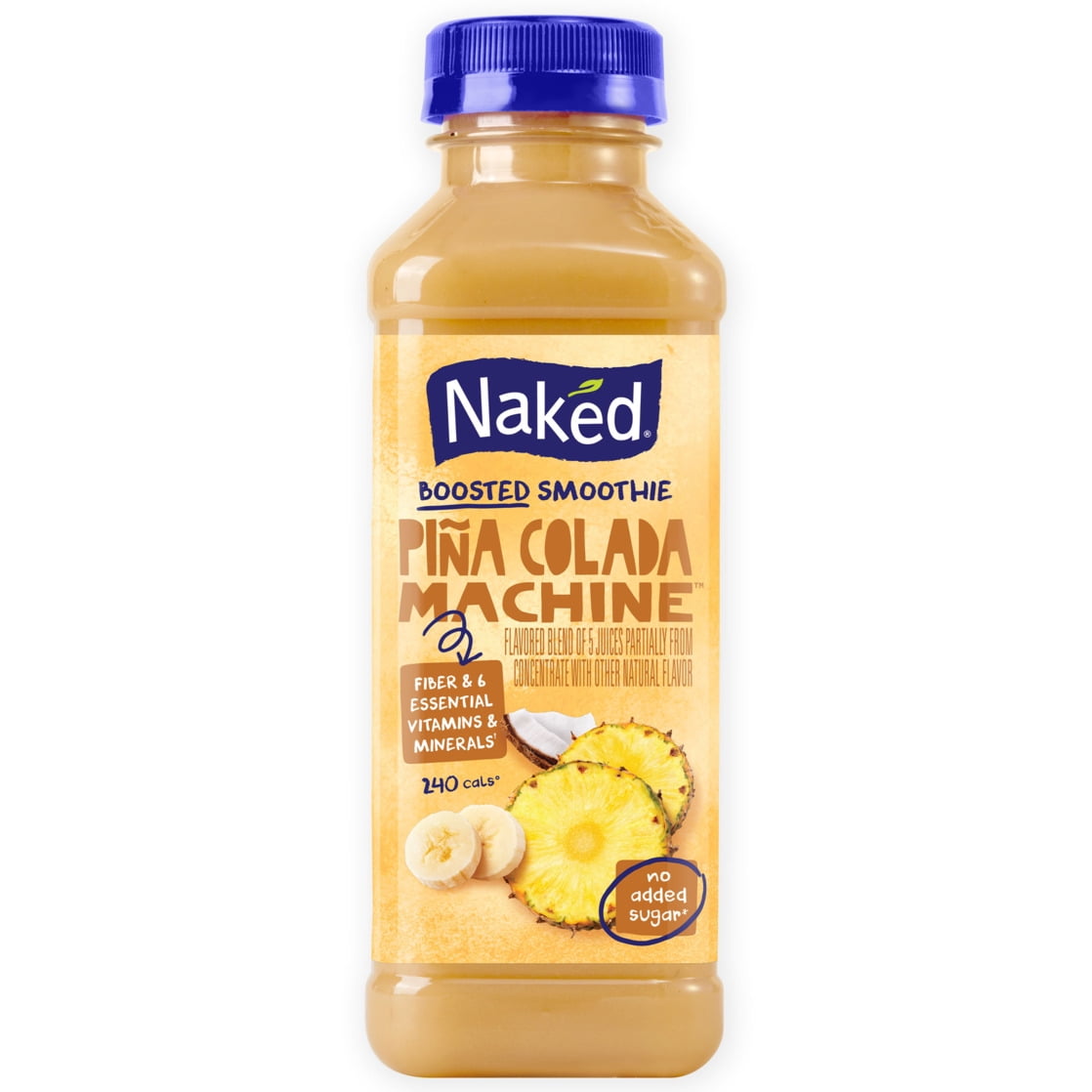 Naked Boosted Smoothie Pina Colada Machine, 15.2 fl oz Bottle