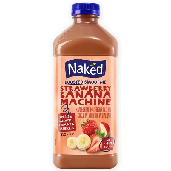 Naked Boosted Smoothie Strawberry Banana Machine, 46 fl oz Bottle