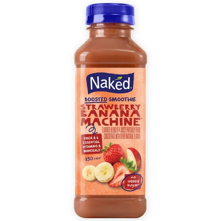 Naked Boosted Smoothie Strawberry Banana Machine, 15.2 fl oz Bottle