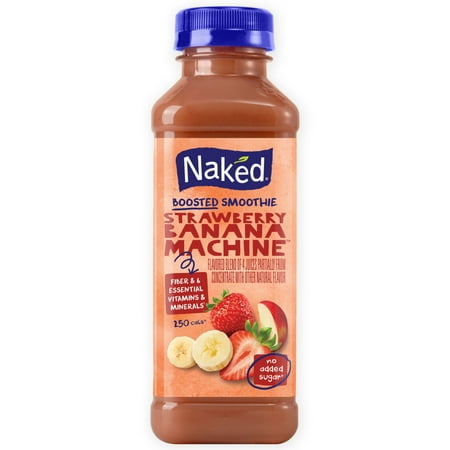 Naked Boosted Smoothie Strawberry Banana Machine, 15.2 fl oz Bottle