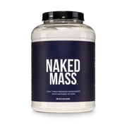 Naked Mass - Natural Weight Gainer Protein Powder - 8 LB Bulk, GMO Free, Gluten Free & Soy Free. No Artificial Ingredients - 1,250 Calories per Serving