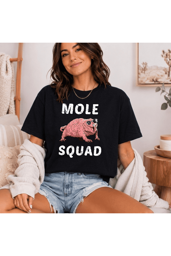 Naked Mole Rat Mole Squad Funny Sunglasses Meme Vintage Graphic Tee ShirtV11428,for unisex up to 5XL