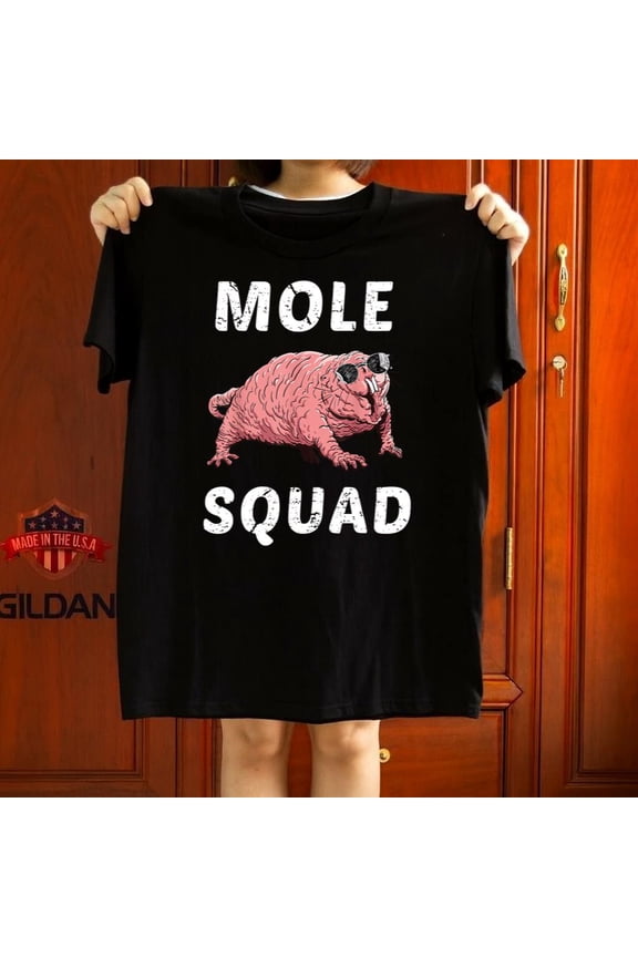 Naked Mole Rat Mole Squad Funny Sunglasses Meme Vintage Humor Graphic Tee,for unisex up to 5XL