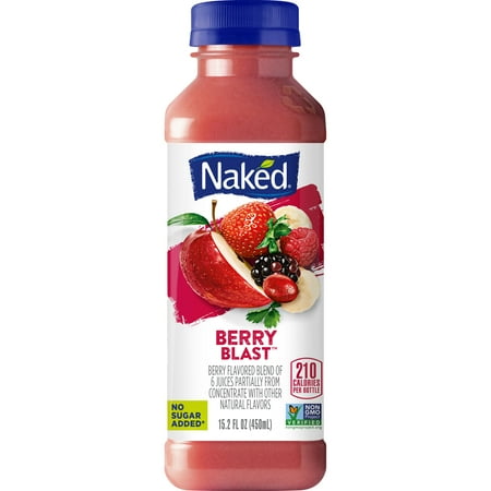 Naked Juice Berry Blast Flavored 100% Fruit Smoothie Blend, 15.2 fl oz