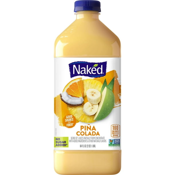Naked No Sugar Added, Non GMO Piña Colada Fruit Juice, 64 Fl Oz, Bottle