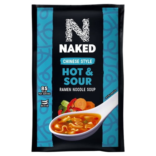 Naked Noodle Ramen Chinese Hot & Sour Soup 25g, British Import (Pack of 2)