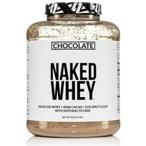 Naked Nutrition Whey Protein Supplement Powder, Chocolate, GMO Free, Soy Free, Gluten Free Aid Muscle Growth and Recovery 60 Servings, 5 Ib