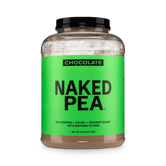 Naked Pea - Chocolate Pea Protein Isolate, Only 3 Ingredients, Chocolate Vegan Protein, 5LB