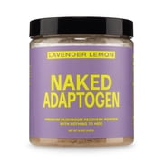 Naked Recovery - Mushroom Supplement Powder - Lions Mane, Cordyceps, Reishi, Tart Cherries, Lemon Balm - Adaptogen Support Formula, Stress Relief, Muscle Recovery - 30 Servings