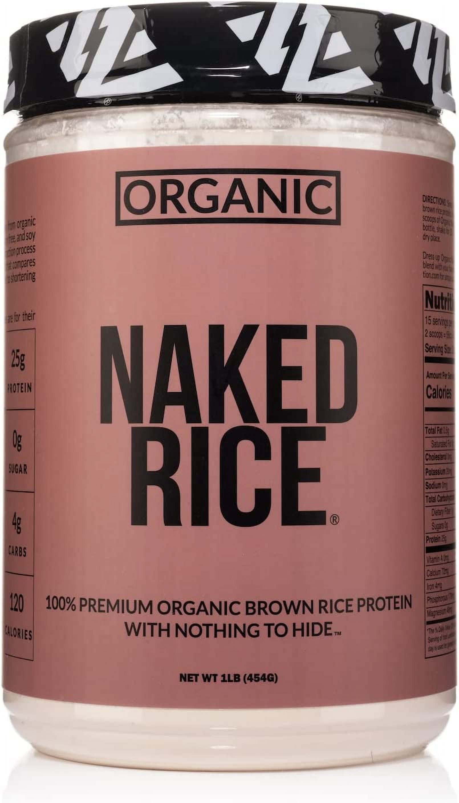 Naked Rice 1Lb Organic Brown Rice Protein Powder Vegan Protein