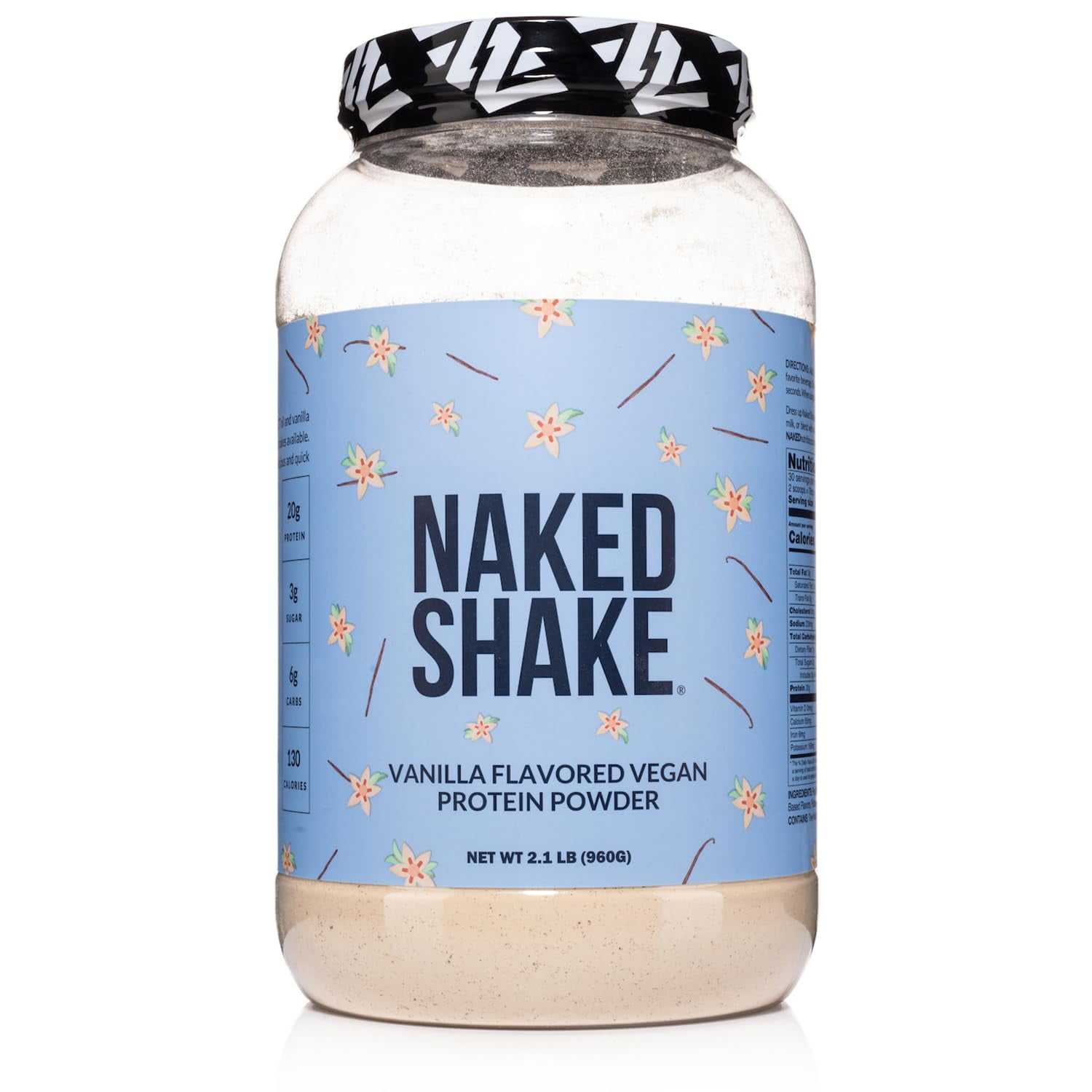 Naked Shake Vanilla Protein Powder Plant Based Protein Shake with Mct Oil, GlutenFree, Soy