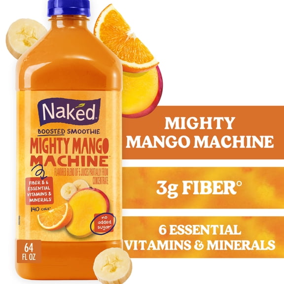 Naked Boosted Smoothie Mighty Mango Machine, 64 fl oz Bottle