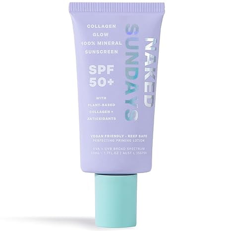 Naked Sundays SPF 50 100 Mineral Glow Sunscreen Daily Hydrating Face