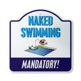thumbnail image 1 of Naked Swimming 12" X 12" Sign | Indoor/Outdoor Plastic | SignMission Designer Pool Spa Nude Nudist Nudity Buck Novelty Gift Funny Joke Gag Road Garage, 1 of 4