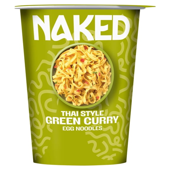 Naked Thai Style Green Curry Egg Noodles 78g, Imported from Britain
