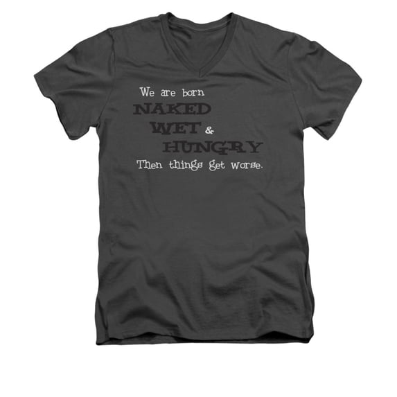 - Naked Wet Hungry - Slim Fit V Neck Shirt - X-Large